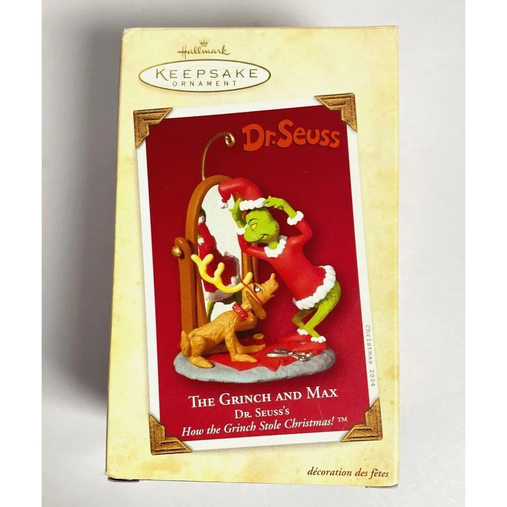 Dr Seuss and Max Hallmark Keepsake Ornament 2004 Includes Hanger No Card